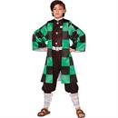 Kids Demon Slayer: Kimetsu no Yaiba Tanjiro Kamado Jumpsuit Costume