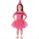 Toddler Crayola Pink Crayon Box Dress Costume