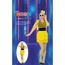 Adults Neon Yellow 80's Outfit Costume Accessory Kit - 11 Pc.