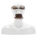 Adults Synthetic Fluffy Eyebrows & Mustache Set - Medium Brown 4