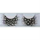 Eyelash Feather Dot Black/White