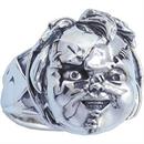 Child's PlayT Scarred Chucky Face Plated Brass Ring