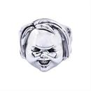 Child's Play 2T Chucky Face Plated Brass Ring