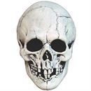 Adults White Night Owl Skull Plastic Overhead Mask