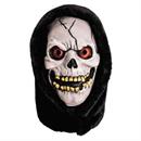 Chamber of Horrors White Latex Overhead Hooded Skull Mask - One Size