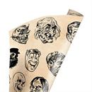 96" x 30" Wrapped in Terror Vintage Monster Masks Wrapping Paper