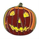 Halloween (1978) Pumpkin Full-Color Enamel Pin 1 1/2"