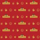 NOPET Jupiter's Claim Red & Yellow Wrapping Paper