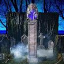 Oversized Gargoyle Pillar Animated Halloween Prop 96"