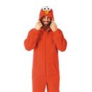 Adults Sesame Street Elmo Hooded Onesie Costume
