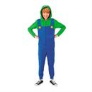 Kids Super Mario Bros. Luigi Hooded Onesie Costume