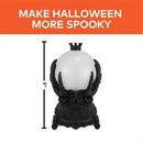 9" Light-Up LED Purple Crystal Ball with Bats Halloween Decoration