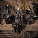Light-Up LED Melting Black Plastic Candles Halloween Decoration