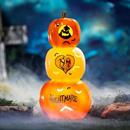 The Nightmare Before Christmas Light-Up Stacked Pumpkins Tabletop Decoration, 18 1/2"