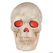 Animated Giant Plastic Skull Halloween Decoration, 19 3/4"