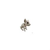 9 3/4" Sitting Pig Plastic Skeleton Halloween Tabletop Decoration