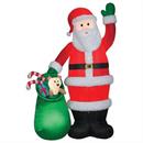 Airblown Luxe Santa with Toy Bag 107\ Inflatable Christmas Outdoor Yard Decor