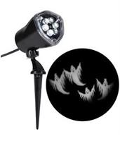 Lightshow Whirl-A-Motion Ghosts White Projection Light Halloween Outdoor Yard Decoration 11"