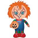 42" Airblown Inflatable Child's Play Stylized Chucky with Jack-O'-Lantern Halloween Outdoor Yard Decoration
