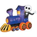 5 Ft. 3" Airblown Inflatable Light-Up The Nightmare Before Christmas Jack Skellington on a Train Outdoor Decoration