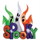 Airblown Inflatable Ghosts w/Spooky Sign Halloween Yard Decoration 96"