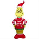 4 Ft. Airblown Blowup Inflatable Grinch with Merry Grinchmas Ugly Sweater & Built-In Lights Christmas Outdoor Yard Decoration
