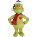 Holiday Greeter Stuffed Grinch with Light-Up Heart Christmas Decoration, 19"