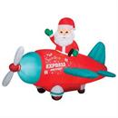 Airblown Animated Santa in Vintage Airplane 61\ Inflatable Christmas Outdoor Yard Decor