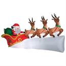 Airblown Santa in Sleigh Scene 68\ Inflatable Christmas Outdoor Yard Decor