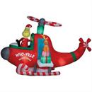 6 Ft. 3" Airblown Inflatable Dr. Seuss How the Grinch Stole Christmas Grinch in Helicopter Outdoor Yard Decoration