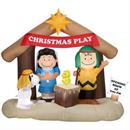 5 Ft. 8" Airblown Inflatable Peanuts Christmas Nativity Scene Outdoor Yard Decoration