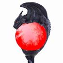 6 Ft. Light-Up Flaming Dragon Lamp Post with Sound Halloween Decoration