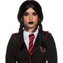 Adult's Black Gothic Braids Wig