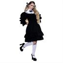 Adults Anime Character Black Layered Bib Dress Costume