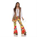 Adults Faux Suede Fringed Vest with Bell Bottom Pants Costume