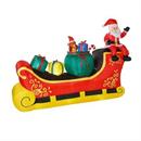 Blow-Up Inflatable Santa Sleigh Outdoor Yard Decoration 10 Ft.