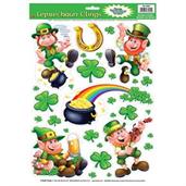 Leprechaun Shamrock Window Clings