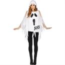 GHOST/PRINT PONCHO ADLT Costume