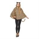 PONCHO LEOPARD HOODED
