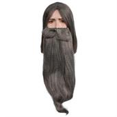 WIZARD WIG BEARD SET LT GY
