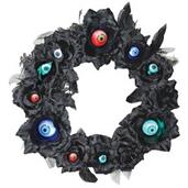 Wreath 15 Inch Lu Eyeball Black