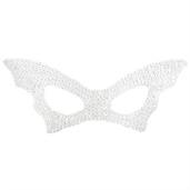 Bat Mask Sequin White