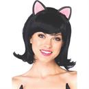 Wig Kitty Bob Adult Black