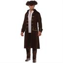PIRATE COAT SET ADULT BROWN