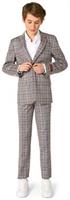 OppoSuits Daily Teen Boys' Suits TEEN BOYS Daily Checked Tan