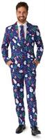 Suitmeister Men's Suits Christmas Snowman Blue