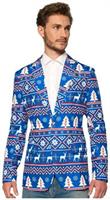 Suitmeister Men's Blazers Christmas Blue Nordic Jacket