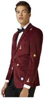 OppoSuits Deluxe Men's Blazers Christmas - X-Mas Icons - Deep Burgundy