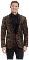 OppoSuits Deluxe Men's Blazers Dinner Jacket - Amber Sequins