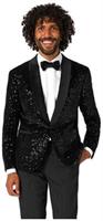 OppoSuits Deluxe Men's Blazers Dinner Jacket - Black Sequins
